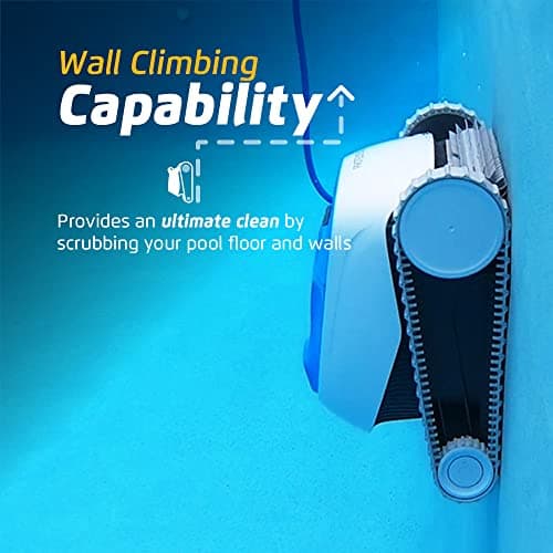 Dolphin Proteus DX3 Automaitc Robotic Pool Vacuum Cleaner, Wall Climbing, Active Scrubber Brush, Ideal for In-ground Pools up to 33 FT in Length