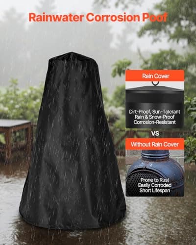VEVOR Chiminea, 22 Inch Outdoor Wood Burning Firepit, Iron Spherical Fireplace for BBQ & Warming, Wooden Fire Pit with Grill Mesh, Chimney Coat & Rustproof Chiminea Lid, for Patio, Garden, Backyard