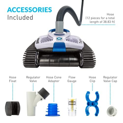 Hayward W3HSCTRACCU TracVac Suction Pool Cleaner for In-ground Pools up to 40 ft in Length + Hayward W560 PoolVac Navigator Standard Leaf Canister