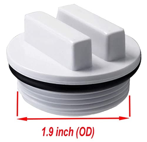ATIE 1.5" Threaded Pool Spa Return Line Winterizing Plug & Pool Filter Drain Plug SP1022C with O-Ring for Winterizing Pools During Winter Season and for Most Hayward Pentair Pool Filters (2)