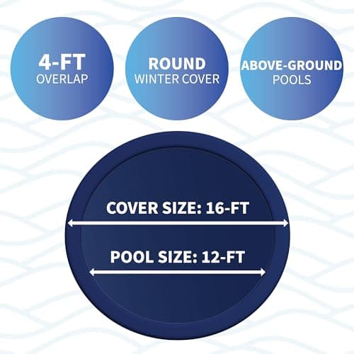 Blue Wave BWC800 Gold 15-Year 24 x 40-ft Rectangular In Ground Winter Pool Cover, 12-FEET, Forest Green