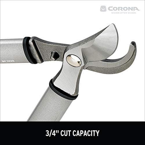 Corona BP 3225D Forged Steel ClassicCUT Bypass Hand Pruner - 3/4 inch Cut Capacity Stem and Branch Garden Shears, Red