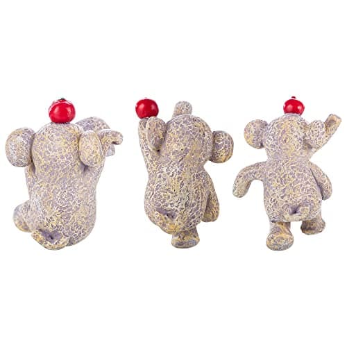 Garden Statues Flowerpot Landscaping Tree-Hugger Fairy Plant Pot&Vase Hugger, Mini Decorative Climber Clingers (3Pack Elephant)