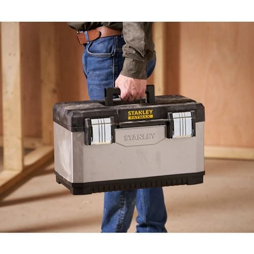 STANLEY FATMAX Deep Toolbox Storage with Heavy Duty Metal Latch, 20 Inch, 1-95-615