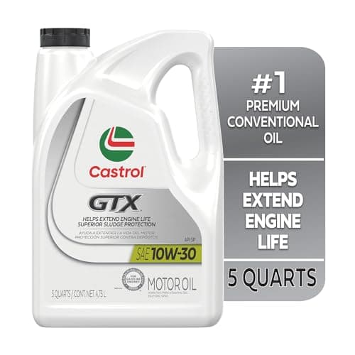 Castrol GTX 10W-30 Conventional Motor Oil, 5 Quarts