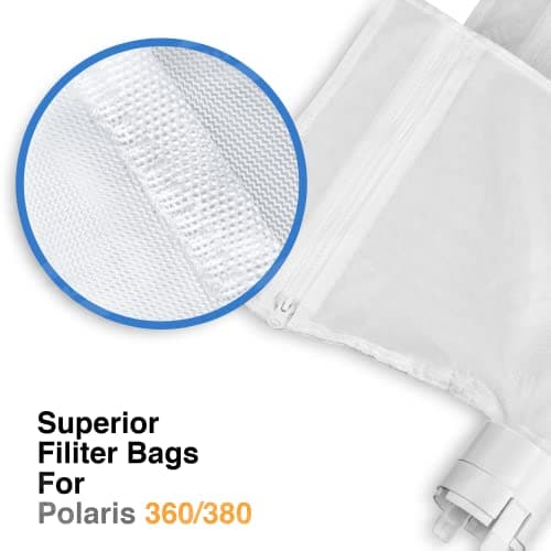 2 Pack 360 380 for Polaris Bags All Purpose Filter Bag for Polaris Replacement Parts for Pool Cleaner
