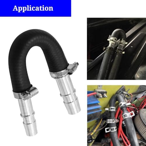 626-001 Upgrade Aluminum Engine Heater Core Bypass Kit with 5/8" 3/4" Hose Fit for Most Common Heater Hoses (with seal tape & cap)