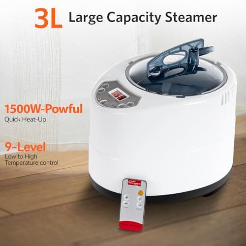 Sauna Box, Portable Steam Tent for Home Detox and Relaxation, Includes 3L Steamer, Remote Controller, Folding Chair, Adjustable Timer 1-60 Min, Large Size
