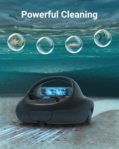 (2025 Upgraded) TALOSBO Pleco Se Cordless Pool Vacuum Cleaner Up to 130 Mins Runtime, Robotic Pool Cleaner with 2.5H Fast Charge, Ideal for Flat Above Ground and Inground Pools up to 861 Sq. Ft.