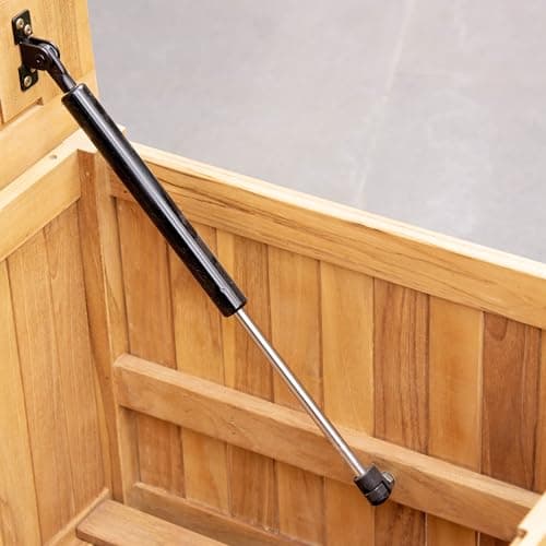 Cambridge Casual Arie 60 inch Wood Outdoor Deck Storage Box, Natural Teak