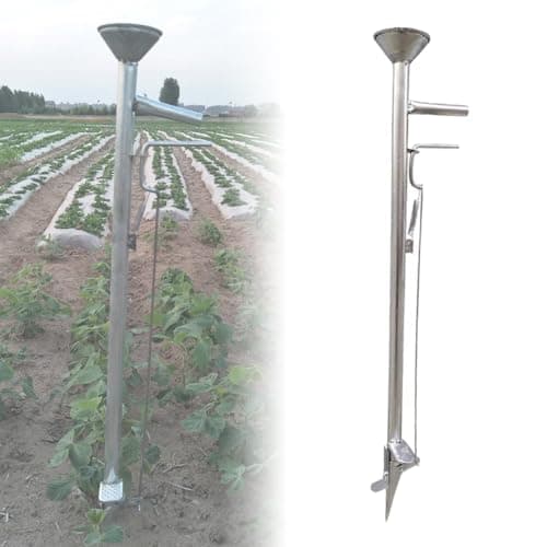 Garden Seeder Bulb Planting Tool, Agriculture Garden Sowing and Fertilization Vegetable Seeder,Manual Planter,Long Handled Bulb Planter Tools for Beans Cotton, Length 93cm