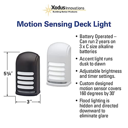 BL776 Battery Operated Motion Activated LED Deck and Stair Light, Outdoor or Indoor Use, Weather Resistant Pack of 2…