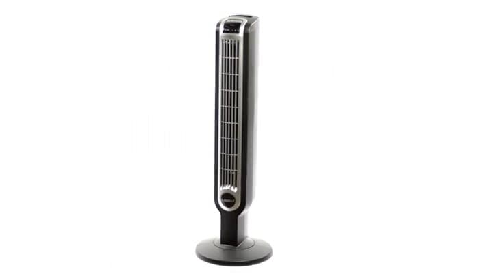 Lasko Oscillating Tower Fan, 3 Quiet Speeds, Timer, Remote Control, for Bedroom, Kitchen, Office, 36", Black, 2511