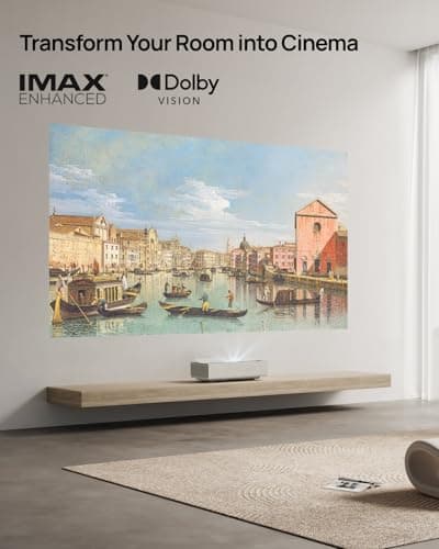 XGIMI AURA 2 2024 NEW UST Laser Projector, Dolby Vision, IMAX Enhanced, 2300 ISO Lumens, 1,000,000:1 Dynamic Contrast Ratio, 0.177:1 Throw Ratio, Intelligent Screen Adaption, 60W Harman Kardon
