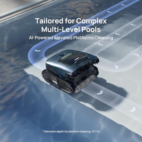 Beatbot AquaSense 2 Ultra Cordless Robotic Pool Cleaner for Complex Pools, Pool Mapping with AI Camera, 5-in-1 Cleaning, Smart Surface Parking, Pool Skimmer, Water Clarification – Prussian Blue