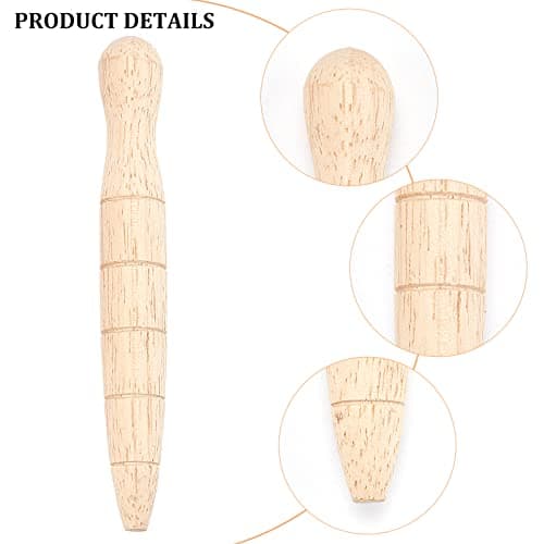 CHGCRAFT 5Pcs Wooden Plant Dibber Wood Garden Dibber seedsDibbler Dibber Bulb Seedling Planting Tools Gardeners Planting Tool for Seedlings