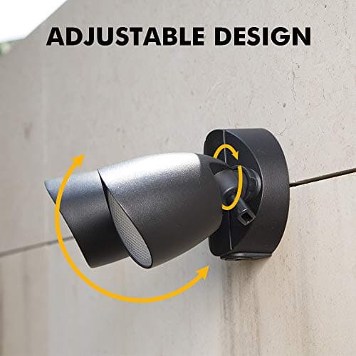 LUTEC 6222B-D2D 2500 Lumen 32 Watt Dusk to Dawn Dual-Head Flood Light Outdoor Waterproof Exterior Security Floodlight Light, Full Metal Design for Patio, Garden, Yard-Black
