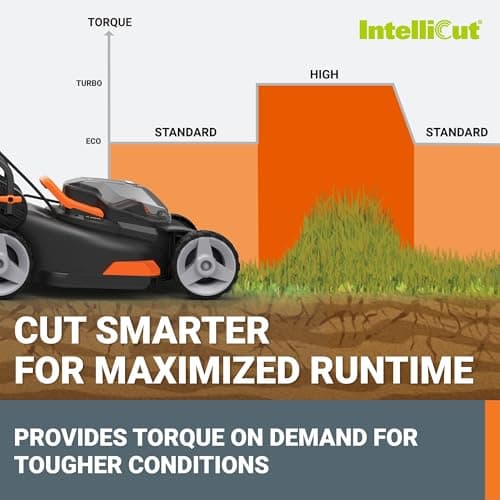 WORX 40V 17" Cordless Lawn Mower for Small Yards, 2-in-1 Electric Mower Cuts Quiet, Compact & Lightweight Push Lawn Mower with 7-Position Height Adjustment – 2 Batteries & Charger Included