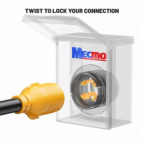 MECMO NEMA 14-50P to L14-30R Generator Transfer Switch Adapter Cord ETL Listed, 240V/120V Generator to House 50 Amp Male to 30 Amp Female Twist Lock 4 Prong Generator Plug Adaptor for Power Backup