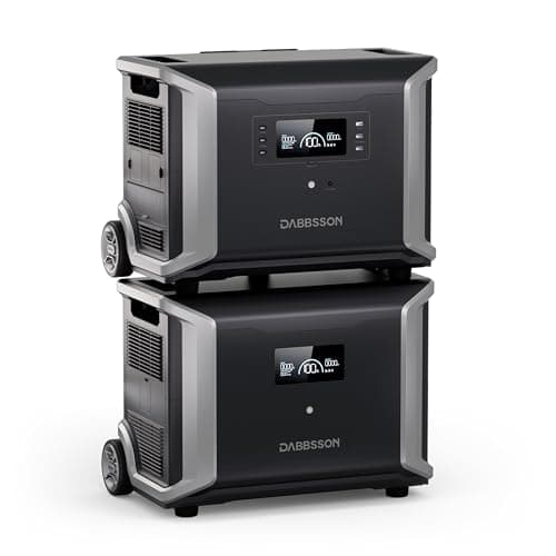 Dabbsson DBS3500 Portable Power Station with DBS5300B Extra Battery, Expand Capacity of Battery Generator from 3430Wh to 8750Wh, Solar Generator for Outdoor Camping, Home Backup, Emergency, RV