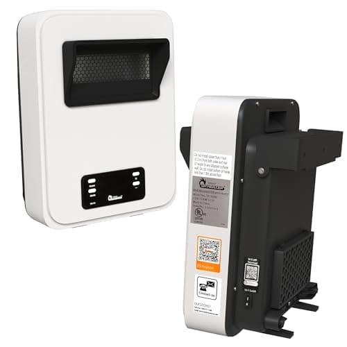 Dr. Infrared Heater Ecoheat Wall Hung or Wall Mounted Electric Space Heater, Dual System with Infrared and Fan Forced, Remote Control, 1500W, White