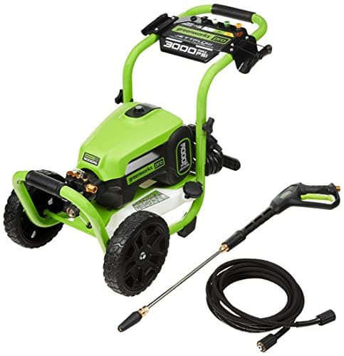Greenworks Pro Brushless 3000 PSI (CSA Certified) 2.0 GPM Max / 1.1 GPM Electric Pressure Washer (Rugged Steel Frame, 25 FT Hose, 35 FT GFCI Power Cord)