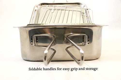 ExcelSteel Stainless Steel Stovetop Smoker, 14 1/2" X 10 1/2" X 4", Silver, Medium