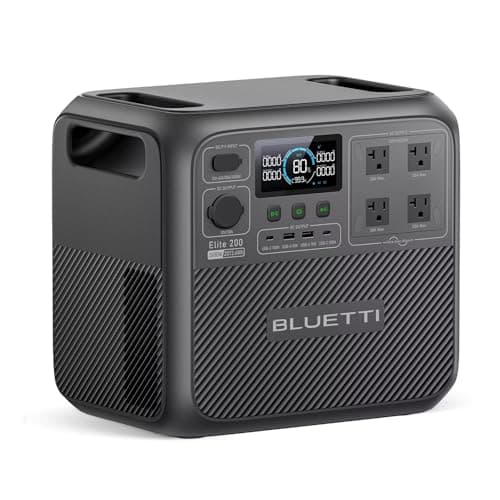 BLUETTI Solar Generator Elite 200 V2 (2025 New), 2,073.6Wh LFP Battery Backup w/ 4 2,600W AC Outlets (3,900W Power Lifting), 17-Year Lifespan, Portable Power Station for Camping, Off-grid