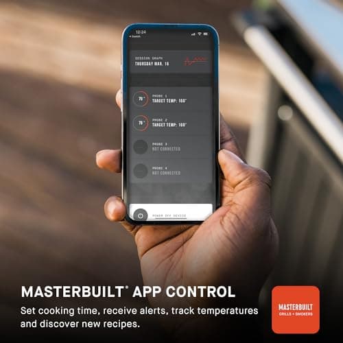 Masterbuilt Gravity Series® 800 Digital Charcoal Grill, Griddle and Smoker with Digital Control, App Connectivity and 800 Cooking Square Inches in Black, Model MB20040221