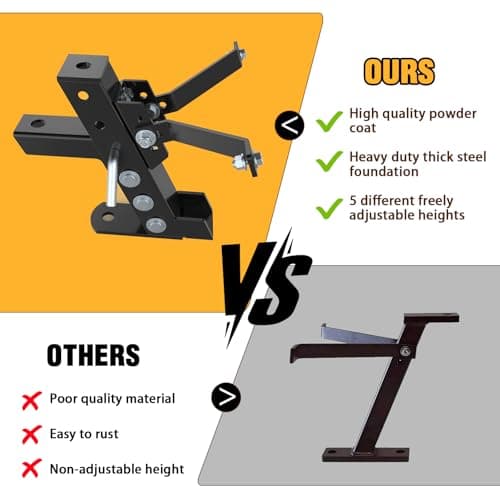 Eapele Adjustable Trailer Hitch for Lawn Mower, Garden Tractor Trailer Hitch, Compatible with John Deere Ariens Cub Cadet Poulan Pro Husky Husqvarna Craftsman Riding Mower