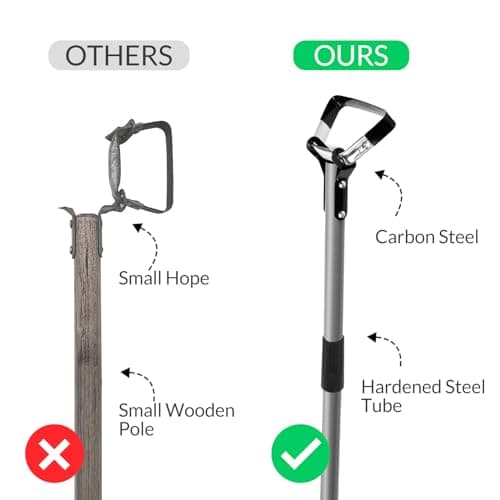 Walensee Action Hoe for Weeding Stirrup Hoe Tools for Garden Hula-Ho with Adjustable 36-66 Inch Scuffle Loop Hoe Gardening Weeder Cultivator Durable Handle Weeding Rake with Cushioned Grip