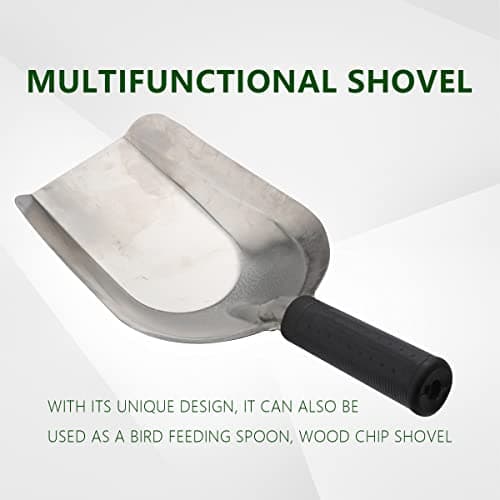 Soil Scoop Stainless Steel Transplanter Trowel Bend Proof Garden Tools Loose Multi Function Shovel Coal Shovel with Comfort Soft Non Slip Handle Garden Gift for Fertilizer, Transplanting, Digging
