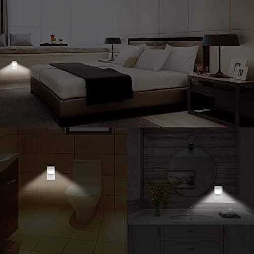 Night Light, LED Night Lights Plug into Wall, Dusk to Dawn Sensing Nightlights, No Glaring Compact Size, Night Light for Kids Navigating in Bathroom, Kitchen, Hallway, 6 Pack, White Light