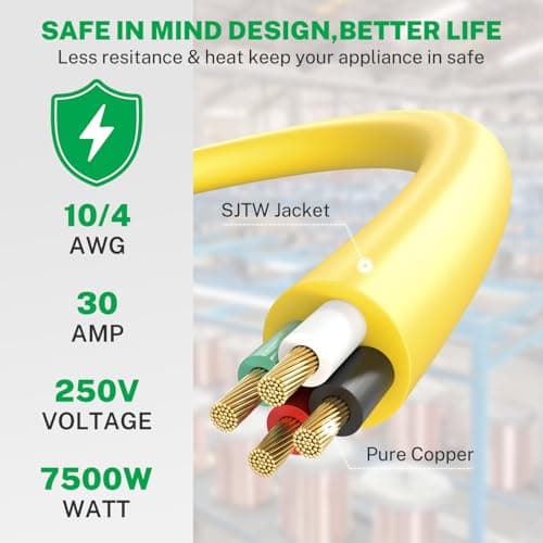 FIRMERST Generator Extension Cord 30 amp Twist Lock Plug 12 Feet, NEMA L14-30P to L14-30R