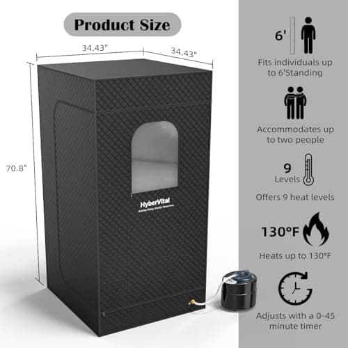 Sauna Box, Portable Sauna for Home, Large Sauna Tent with 3.0L Steamer for Full Body SPA, Easy Assembly Quick Heat-Up Sauna Experience