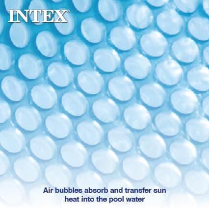 Intex 28015E Solar Pool Cover: for 18ft Round Easy Set and Metal Frame Pools – Insulates Pool Water – Reduces Water Evaporation – Keeps Debris Out – Reduces Chemical Consumption