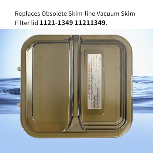 XJJ 1107-1356 Skimmer Lid Clear Tinted Black, Fit for 2094 & 2095 Doughboy Deluxe Skimmers, Replaces Skim-line Vacuum Skim Filter lid 1121-1349 11211349