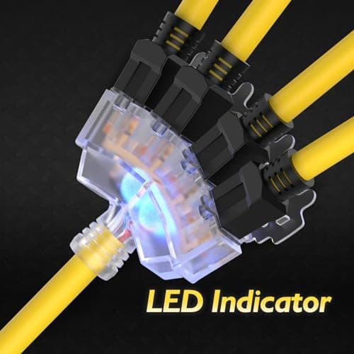 TOOLIOM 30 Amp Generator Adapter Cord Power Splitter, NEMA L14-30P to 4 x 5-15R/5-20R Household Plug, ETL Listed Generator Extension Cord 125/250V 7500W STW 10AWG/4C (1.5 FT)