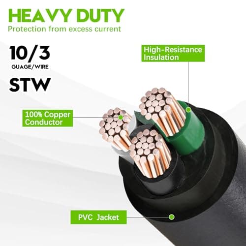 30 Amp to 110 Generator Adapter Cord, NEMA L5-30P Male to 3X 5-15R/5-20R Female Generator Distribution Adapter 3 Prong 30 Amp to 15 Amp/20Amp with Lighted Power Indicator,STW 10 AGW 3FT