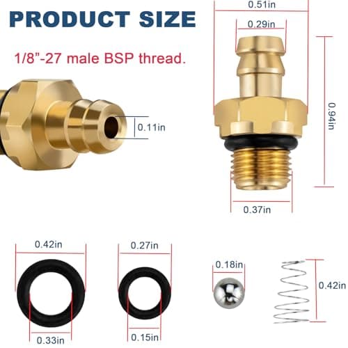 Jingzan 2 Set Pressure Washer Chemical Soap Injector Kit for Briggs and Stratton, Homelite, Ryobi and Husky Replaces 190593GS 190635GS and 203640GS (2 Set Injector Kit)