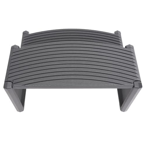 HECASA Spa Step Hot Tub 2-Step Universal Outdoor Indoor Step Stool Pool Ladder Plastic Slip Resistant Striped - Dark Gray