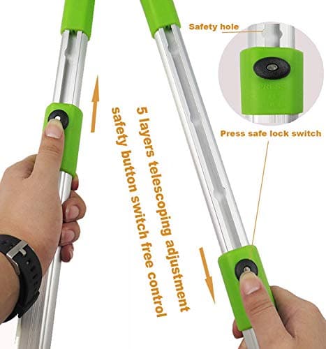 Heavy Duty Anvil & Bypass Lopper with Telescopic Handle (26-41 Inch) - 5-Layer Adjustable Garden Pruner, 2-Inch Branch Cutter for Tree Trimming