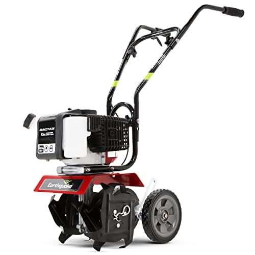 Earthquake MC43 Cultivator, 43cc 2-Cycle Viper Engine, 6-10” Adjustable Width, 8” Max Depth, Overhand Handlebars, Lightweight, U.S. Based Customer Service