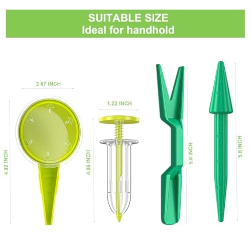 8 Pack Sowing Seed Dispenser Seeder Sower Planter Set, Handheld Mini Seedlings Dibber and Widger Garden Hand Tool, Ideal Gardening Tools for Small Seeds of Flowers, Vegetables