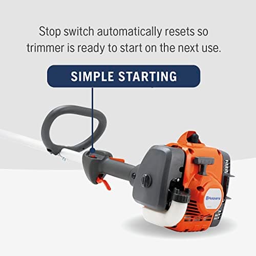Husqvarna 122C Gas String Trimmer, 22-cc 2-Cycle, 17-inch Curved Shaft Gas String Trimmer with Tap N' Go Trimmer Head, 966712701