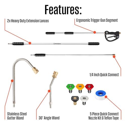 Westinghouse 9 Ft. Pressure Washer Extension Wand for Gas and Electric Pressure Washers