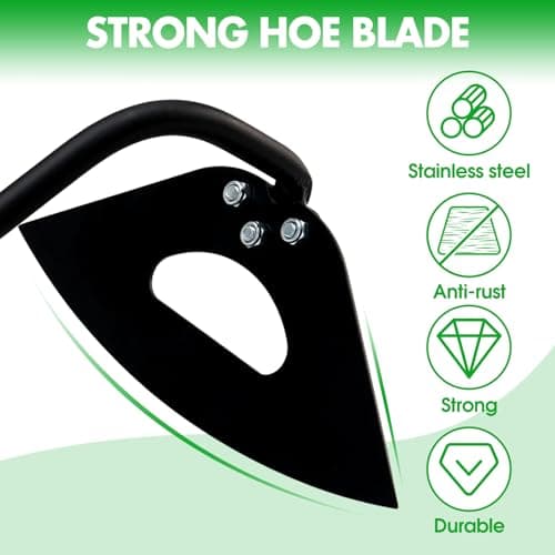 Hoe Garden Tool, Hollow Hoe Gardening Weeding Tool, 85" Long Handle Heavy Duty Manual Weeder Gardening Hand Tools for Weeding, Digging, Loosening Soil