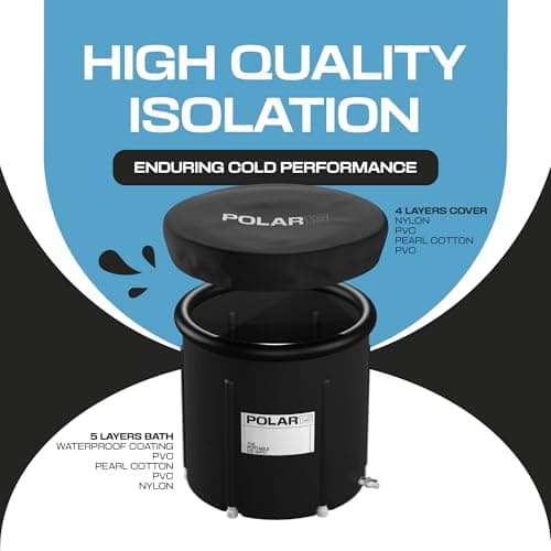 Premium Portable Ice Bath Tub for Athletes – 99-Gallon Cold Plunge Pool with Easy Drainage System – Durable PVC, Foam, and Nylon Layers – Tear-Resistant and Waterproof for Muscle Recovery