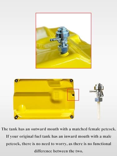 YAMAKATO Generator Gas Fuel Tank for Champion 5500 6250 6500 6875 7000 7200 7500 7800 7850 8000 9000 9375 Watt Firman Honda Clone 5KW（7 gallons）