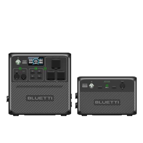 BLUETTI Solar Generator Pioneer 150 (AC240) & B210 Expansion Battery (Ships Separately), Expand to 3686Wh LiFePO4 Battery Backup w/ 3 2400W AC Outlets, IP65 Water Resistant，for Camping, RV